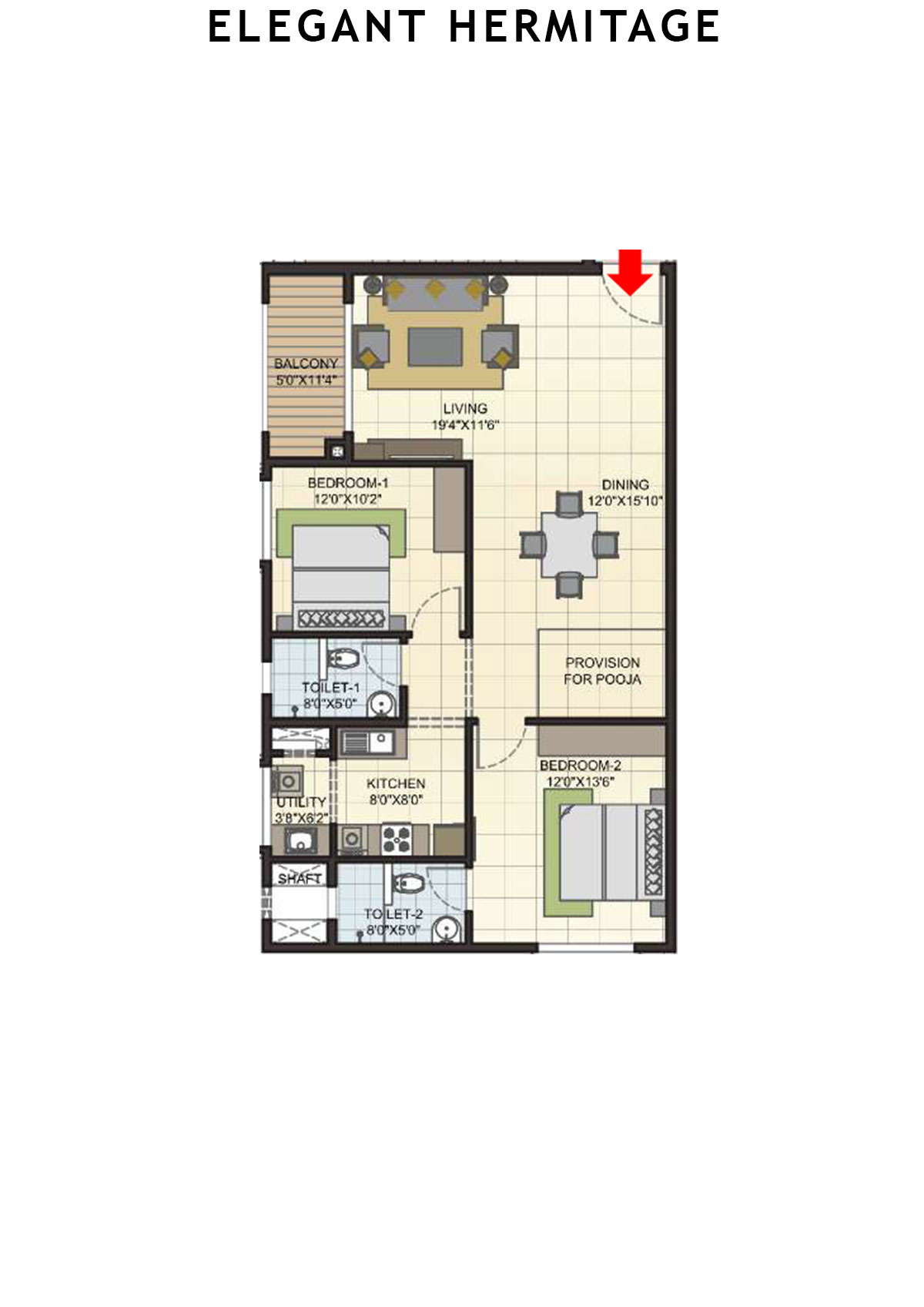 Elegant Hermitage Tower 2 Unit 8 Floor Plan