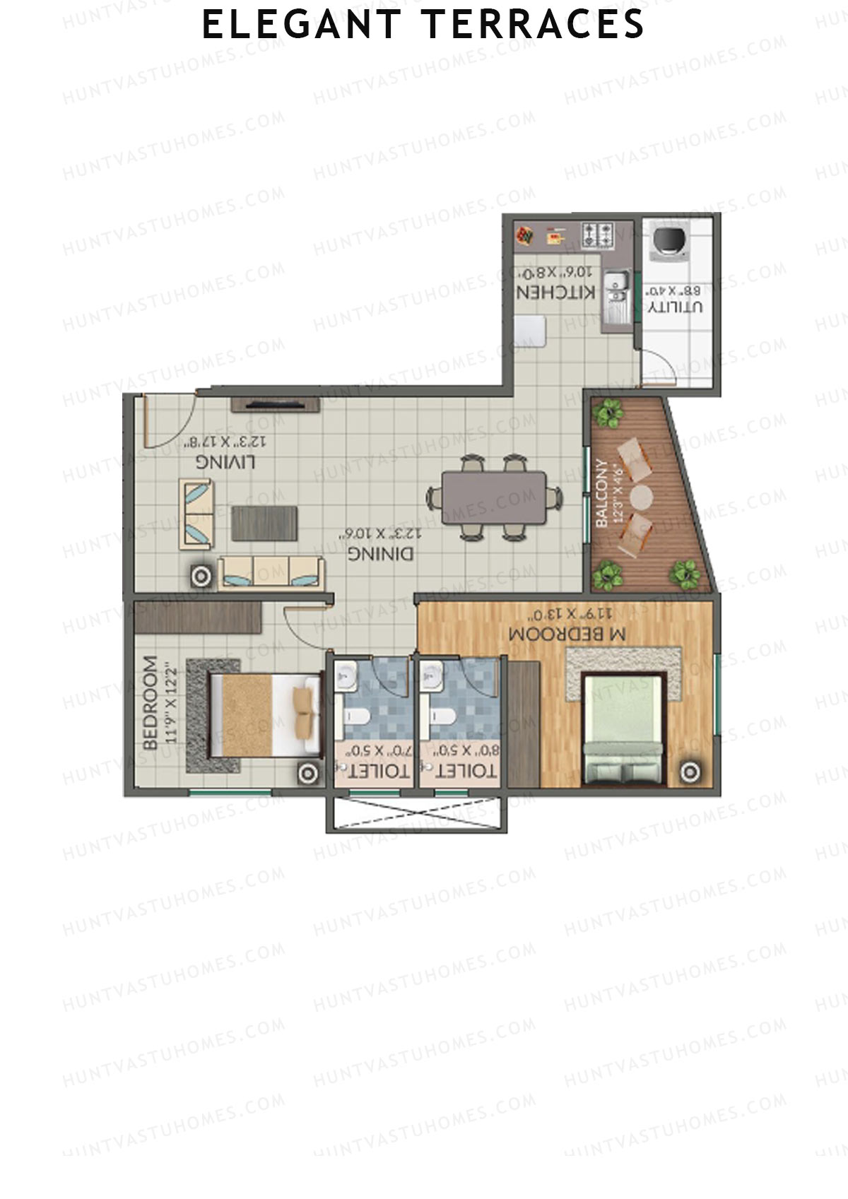 Elegant Terraces Cypress Unit 3 Floor Plan