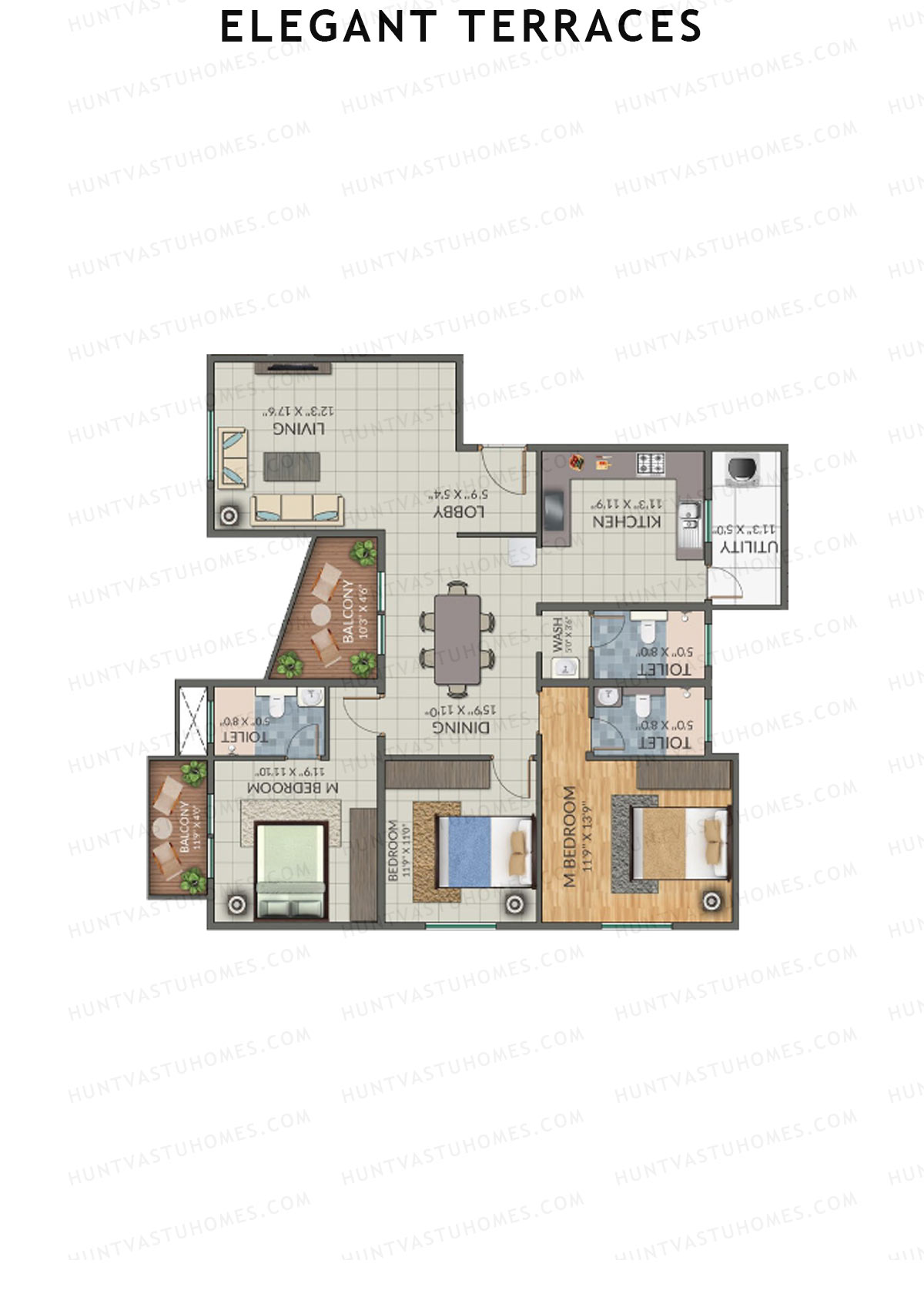Elegant Terraces Cypress Unit 4 Floor Plan