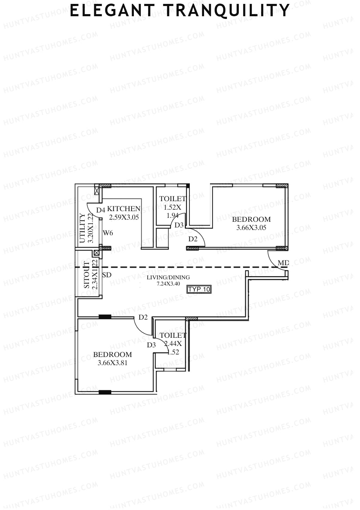Elegant Tranquility Block A Unit 10 Floor Plan