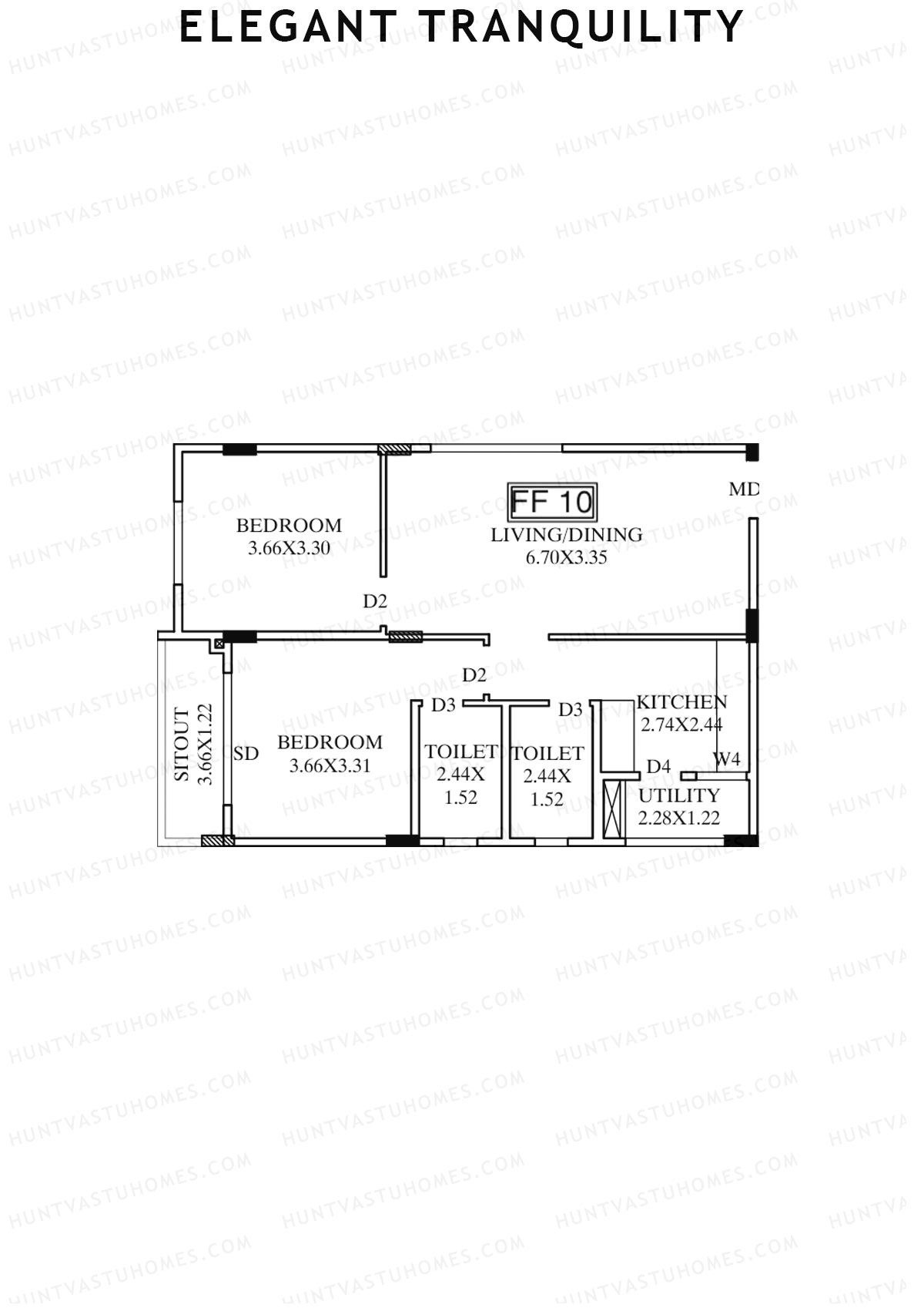 Elegant Tranquility Block A Unit 10 Floor Plan