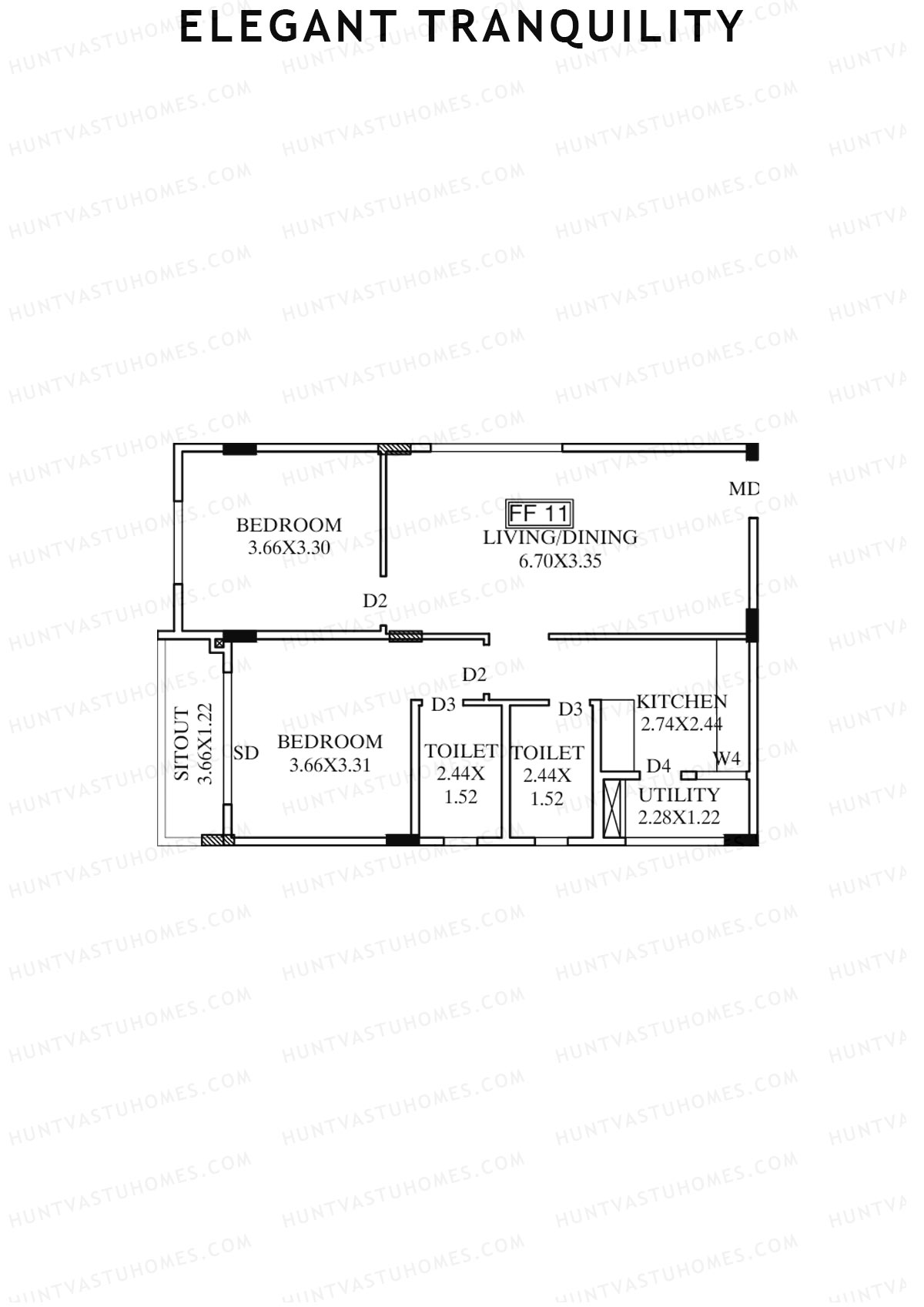 Elegant Tranquility Block A Unit 11 Floor Plan