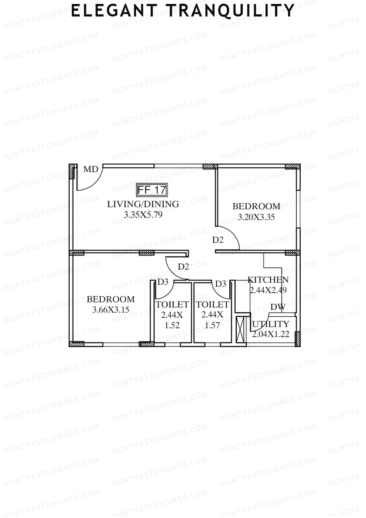 Elegant Tranquility Block A Unit 17 Floor Plan
