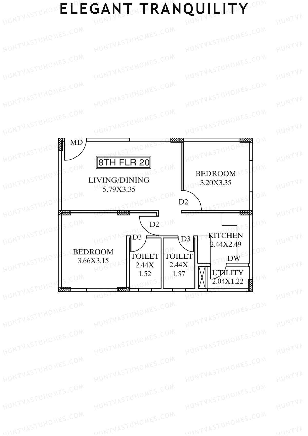 Elegant Tranquility Block A Unit 20 Floor Plan