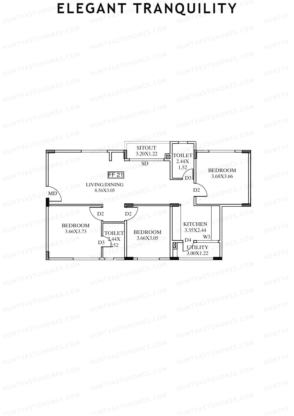 Elegant Tranquility Block A Unit 21 Floor Plan