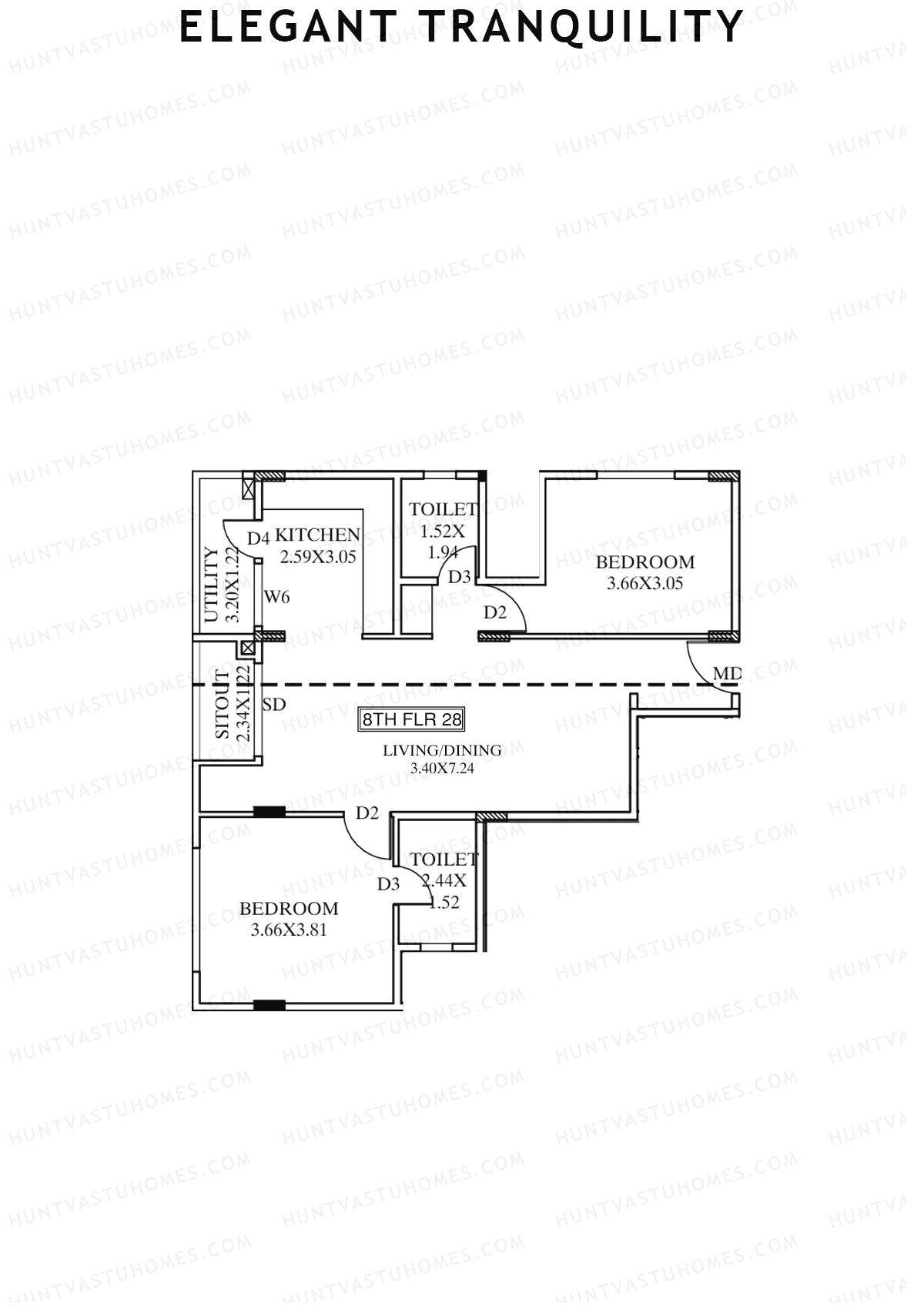Elegant Tranquility Block A Unit 28 Floor Plan