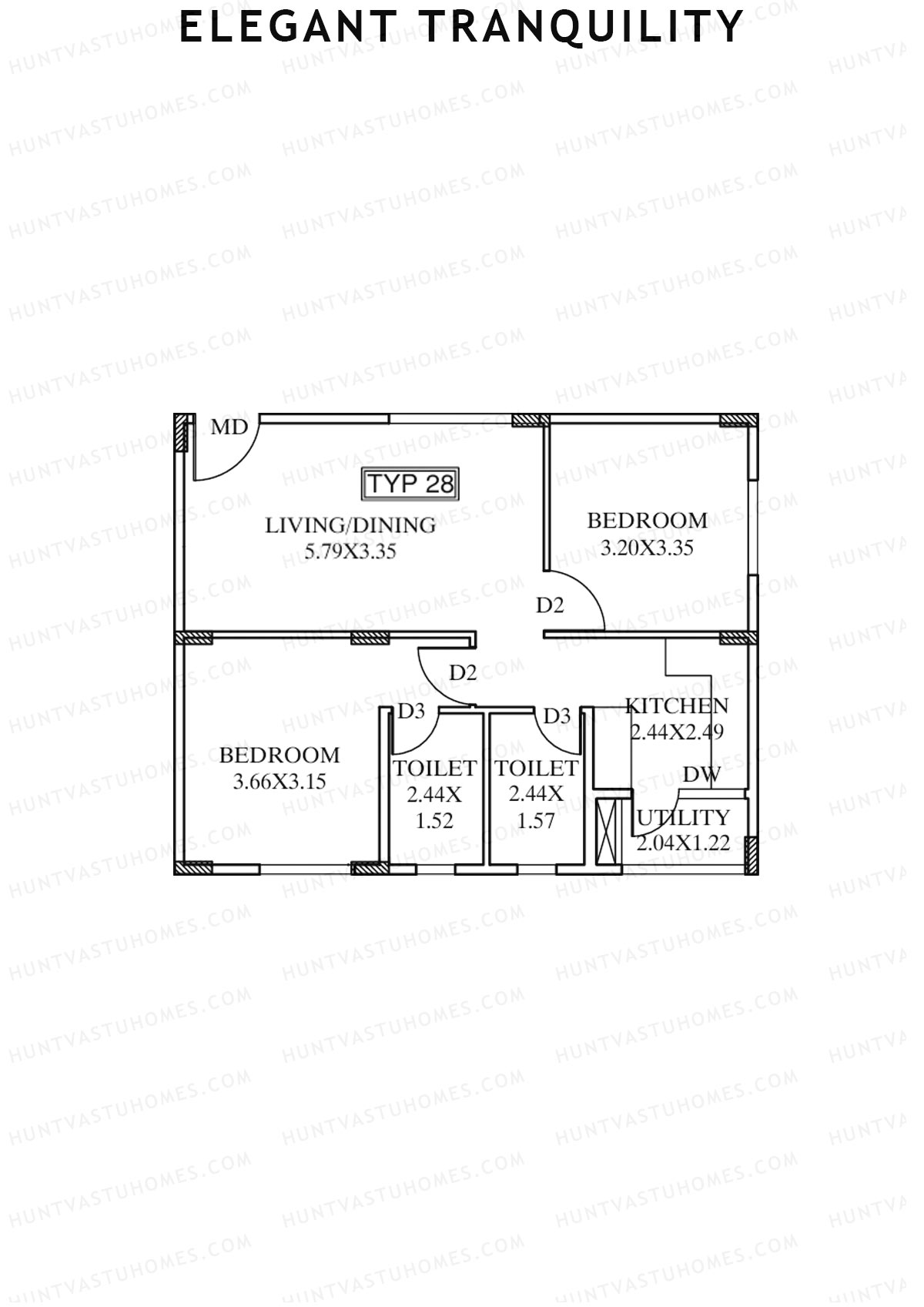 Elegant Tranquility Block A Unit 28 Floor Plan