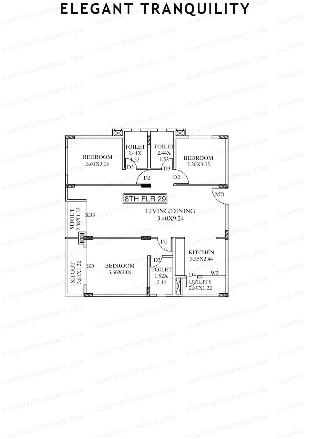 Elegant Tranquility Block A Unit 29 Floor Plan