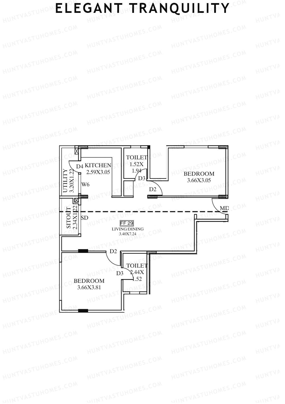 Elegant Tranquility Block A Unit 29 Floor Plan