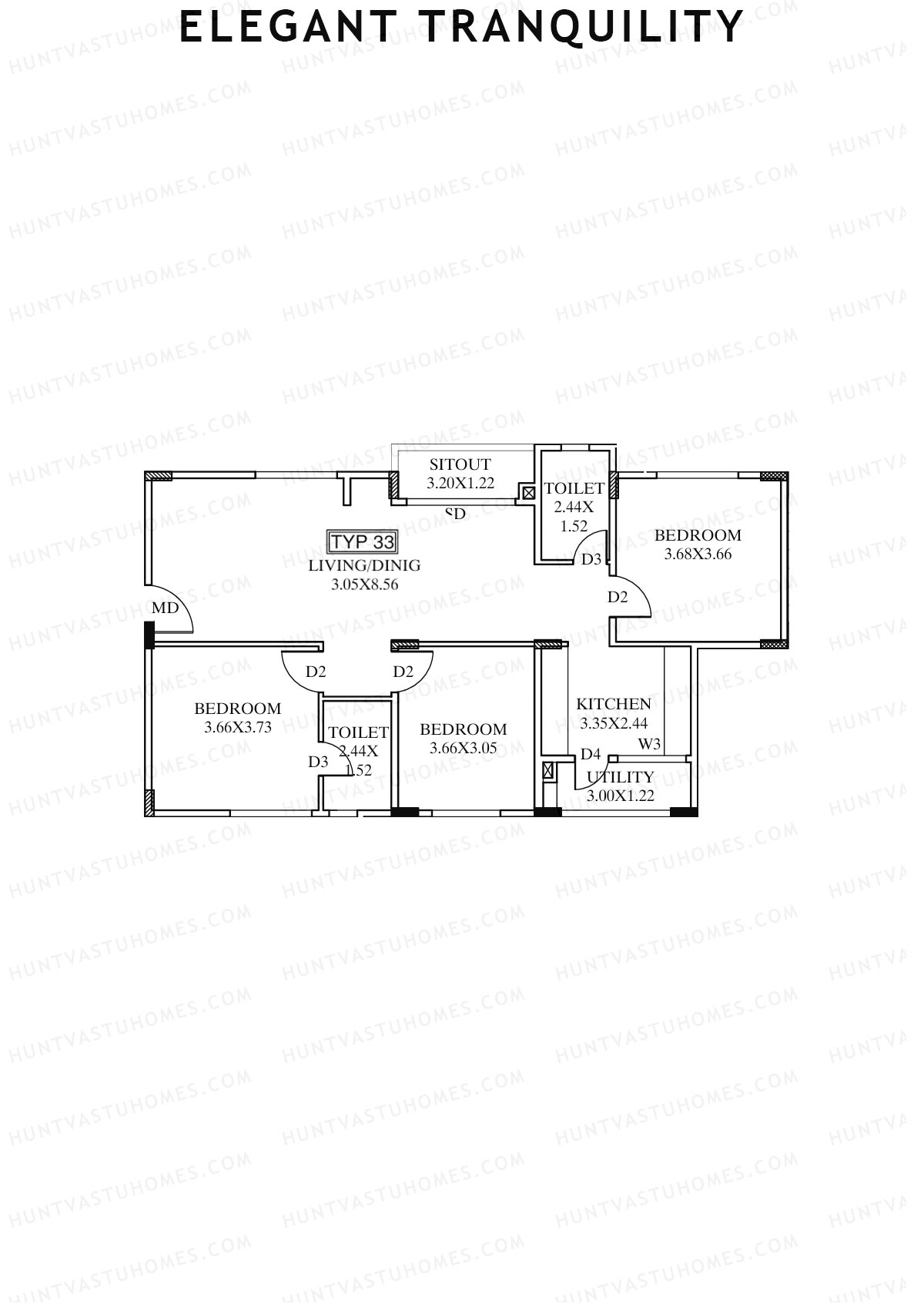 Elegant Tranquility Block A Unit 33 Floor Plan