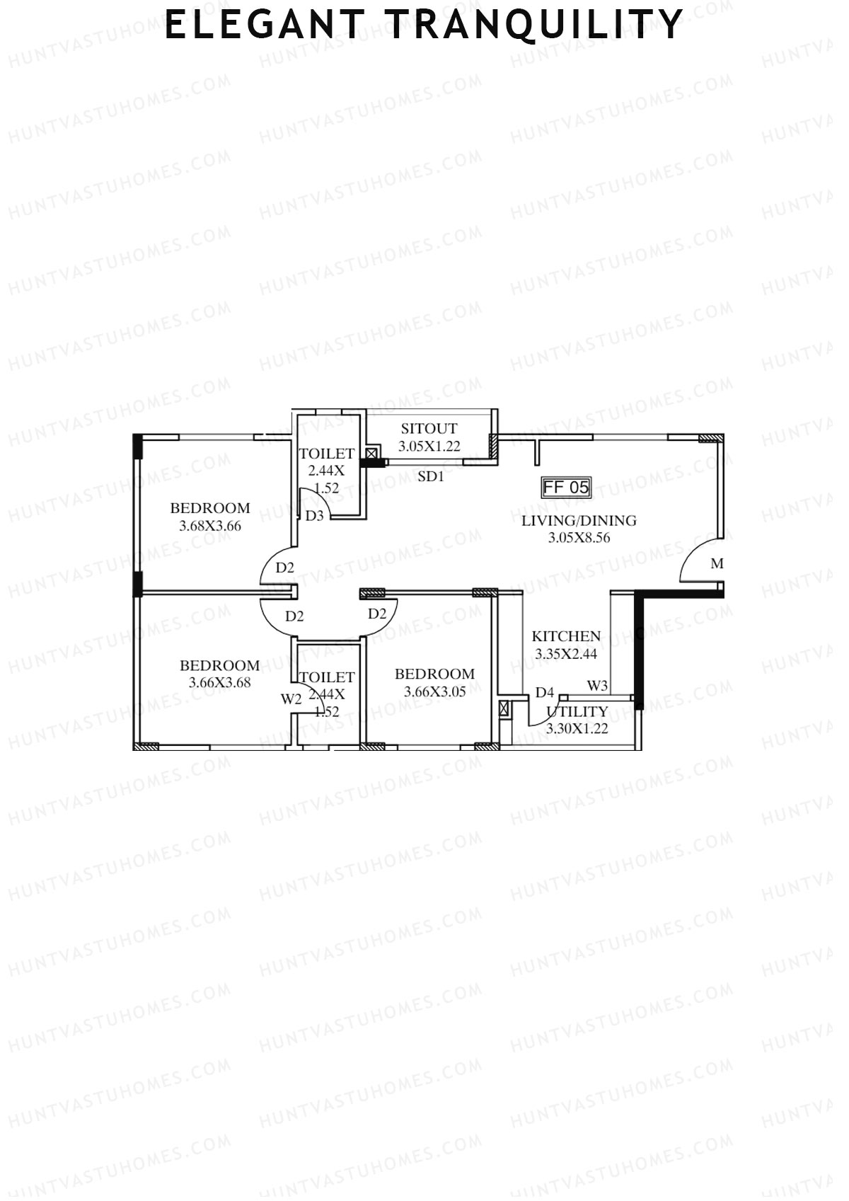 Elegant Tranquility Block A Unit 5 Floor Plan