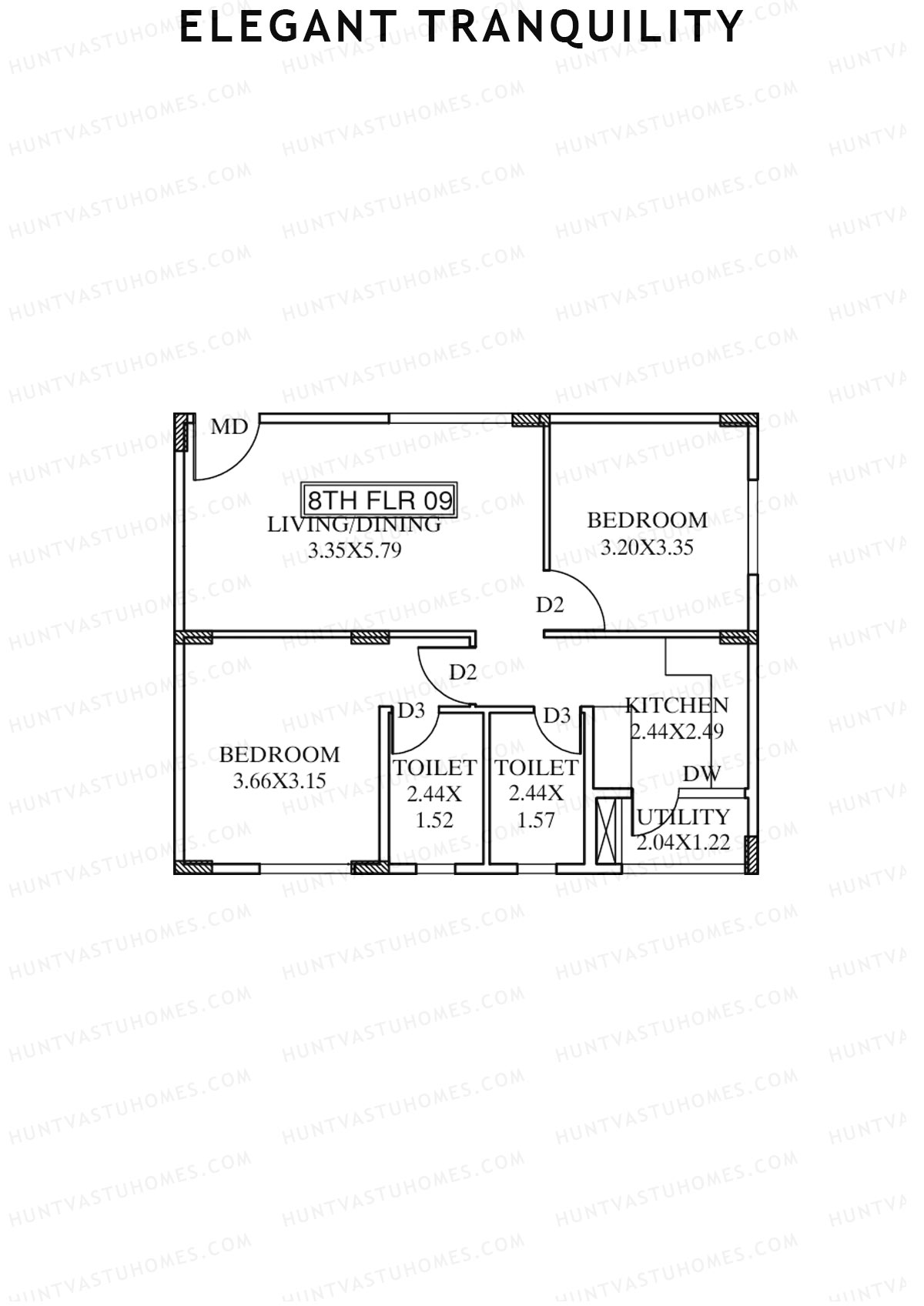 Elegant Tranquility Block A Unit 9 Floor Plan