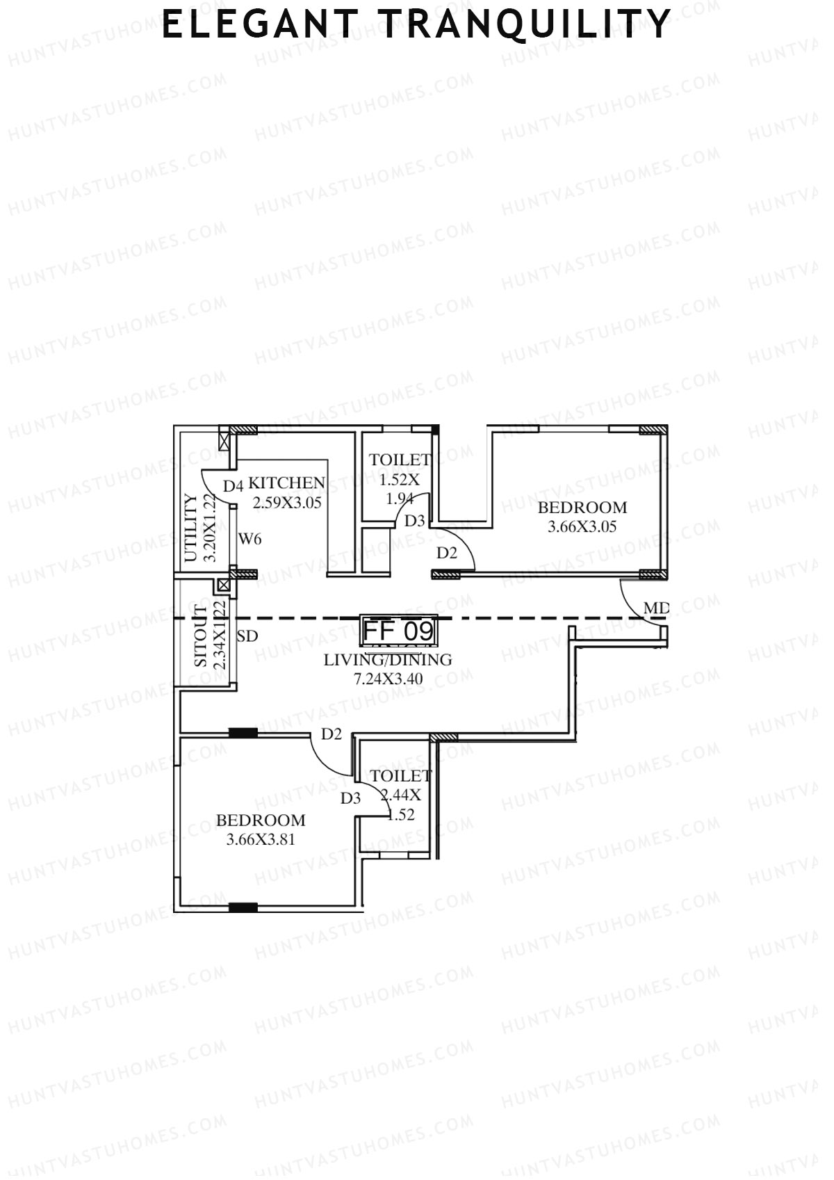 Elegant Tranquility Block A Unit 9 Floor Plan