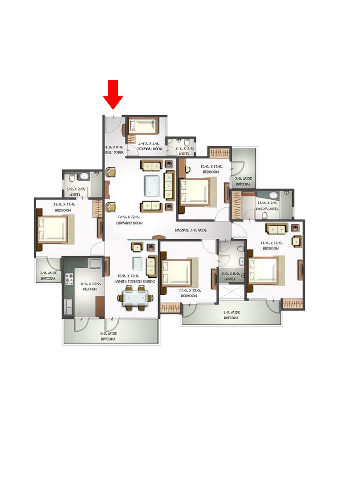 Elite Homz Tower H Unit 1, Type IV Floor Plan