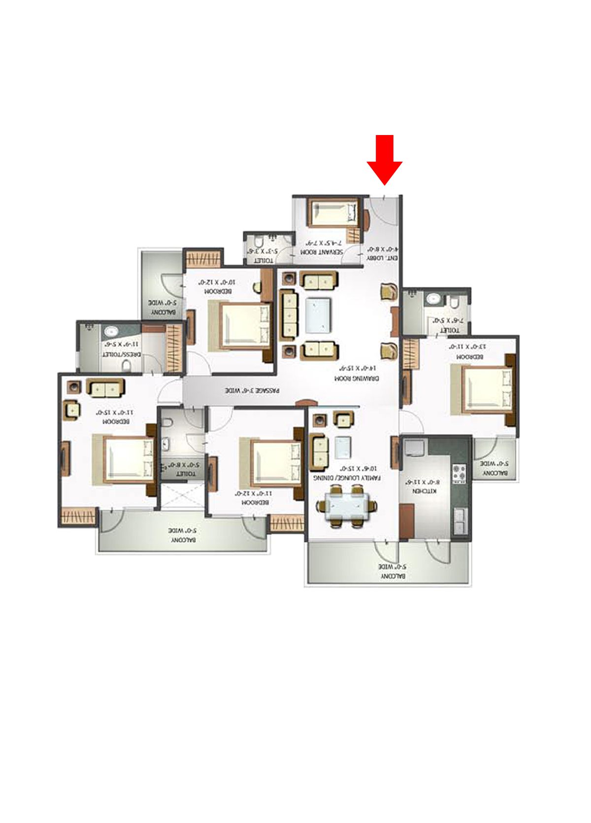 Elite Homz Tower H Unit 4, Type IV Floor Plan