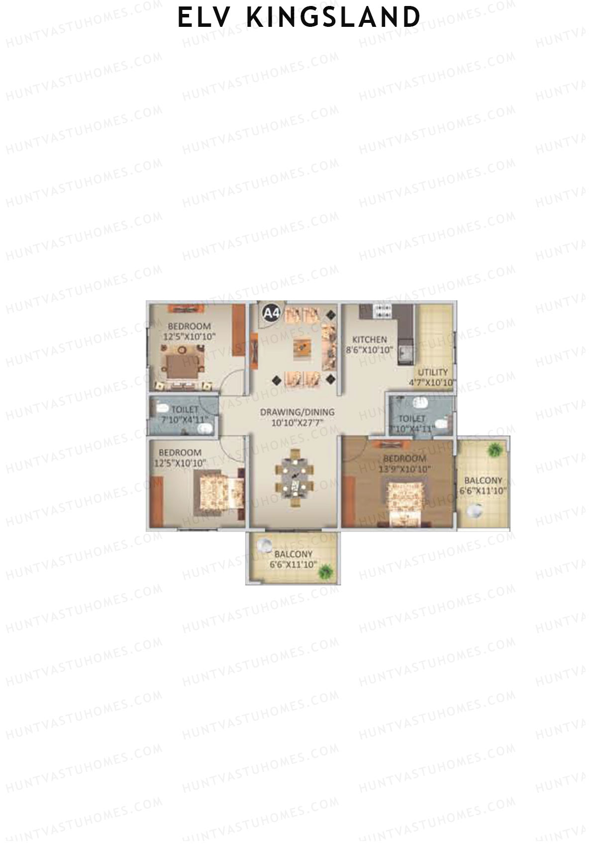 ELV Kingsland Block A Unit 4 Floor Plan