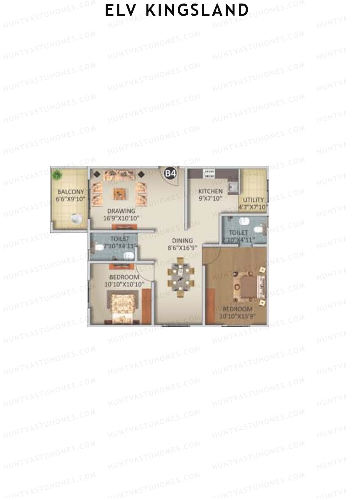ELV Kingsland Block B Unit 4 Floor Plan
