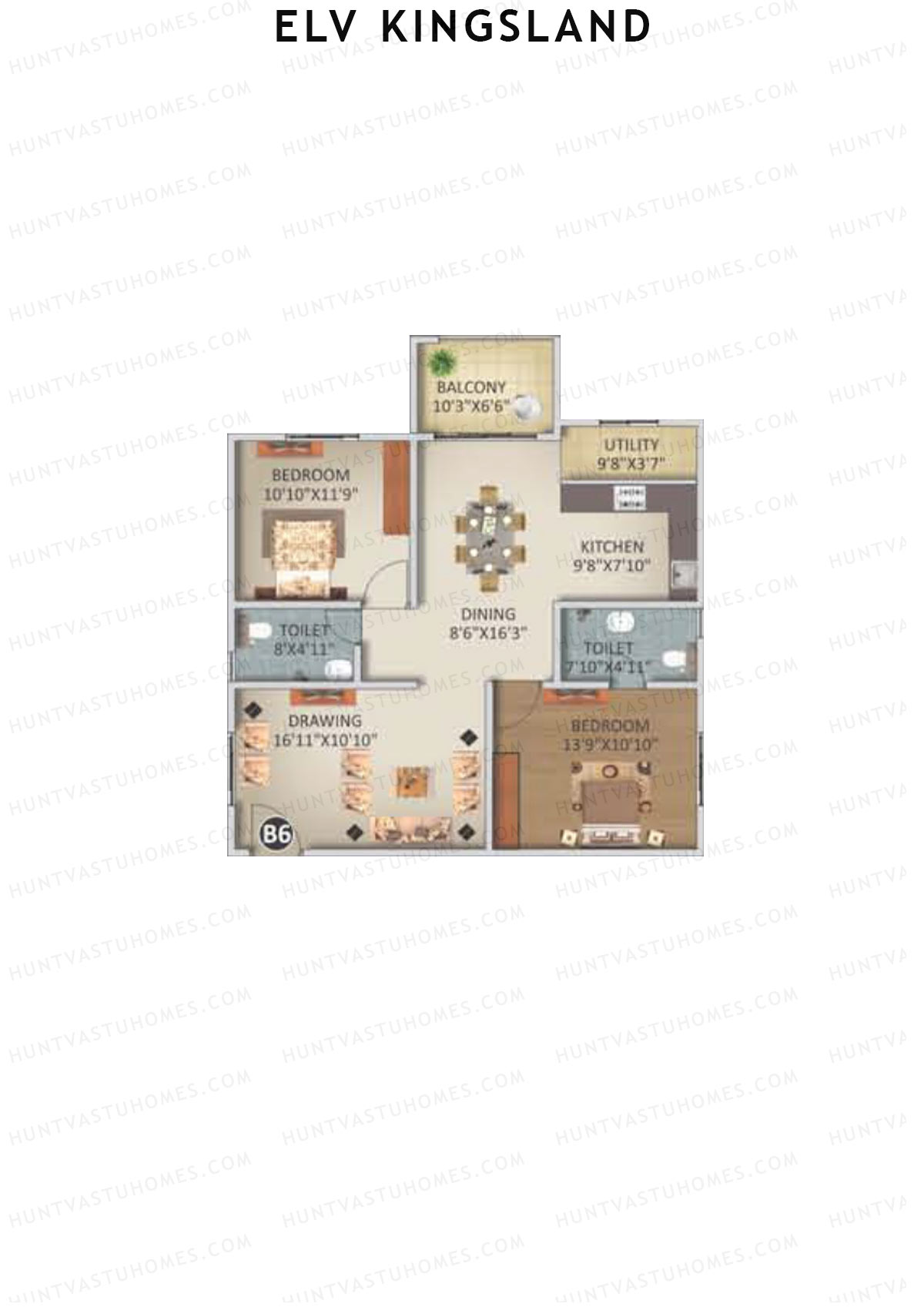 ELV Kingsland Block B Unit 6 Floor Plan