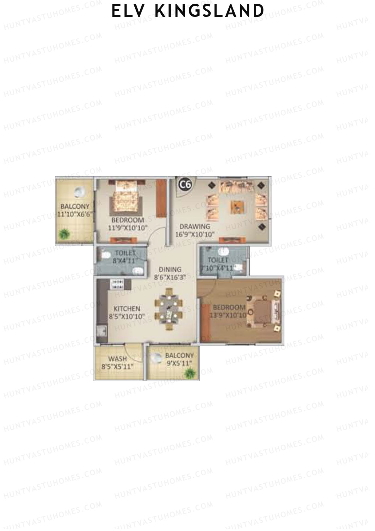 ELV Kingsland Block C Unit 6 Floor Plan