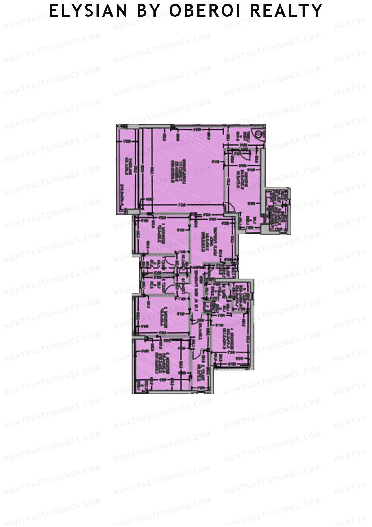 Elysian by Oberoi Realty Tower A Unit 1 Floor Plan