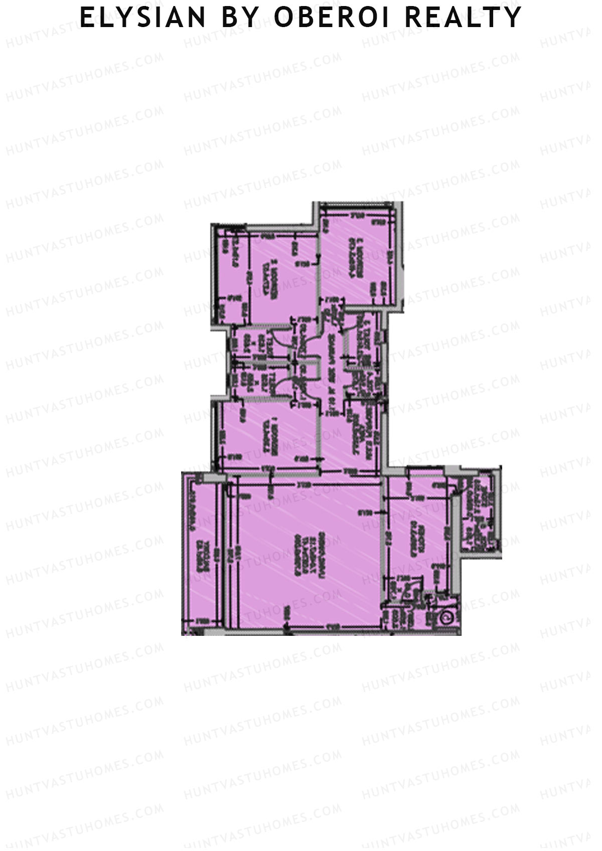 Elysian by Oberoi Realty Tower A Unit 2 Floor Plan