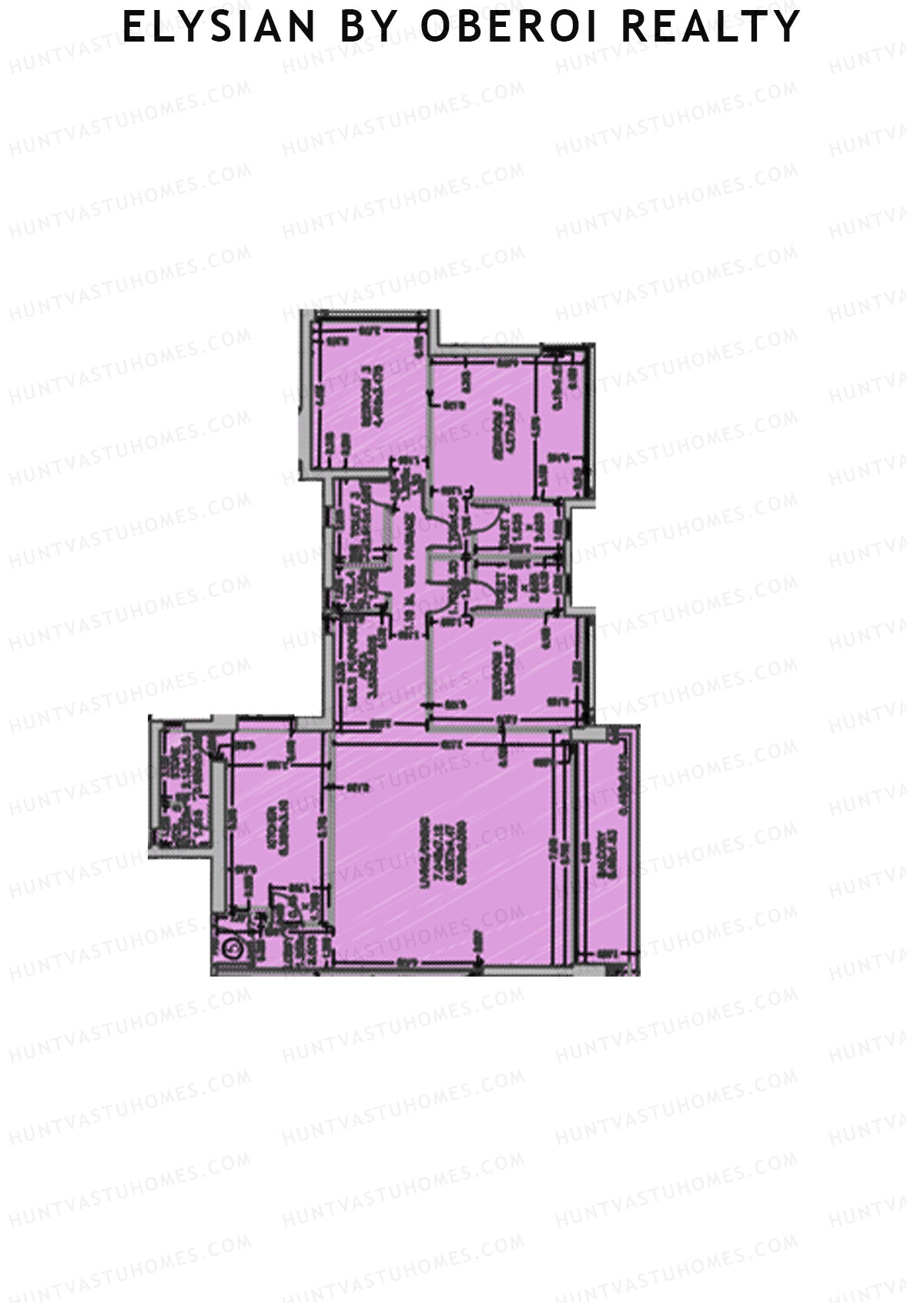 Elysian by Oberoi Realty Tower A Unit 5 Floor Plan