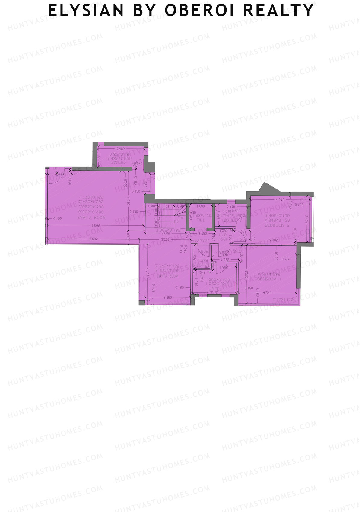 Elysian by Oberoi Realty Tower C Unit 1 (Type PH) Floor Plan