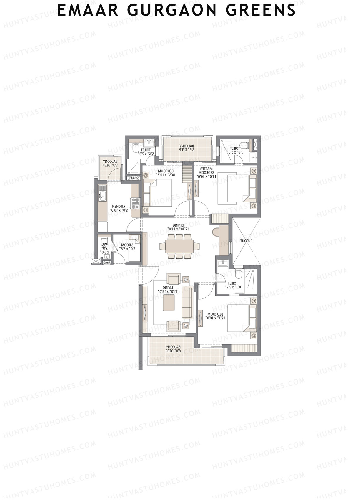 Emaar Gurgaon Greens Tower 24 Unit 2 Floor Plan