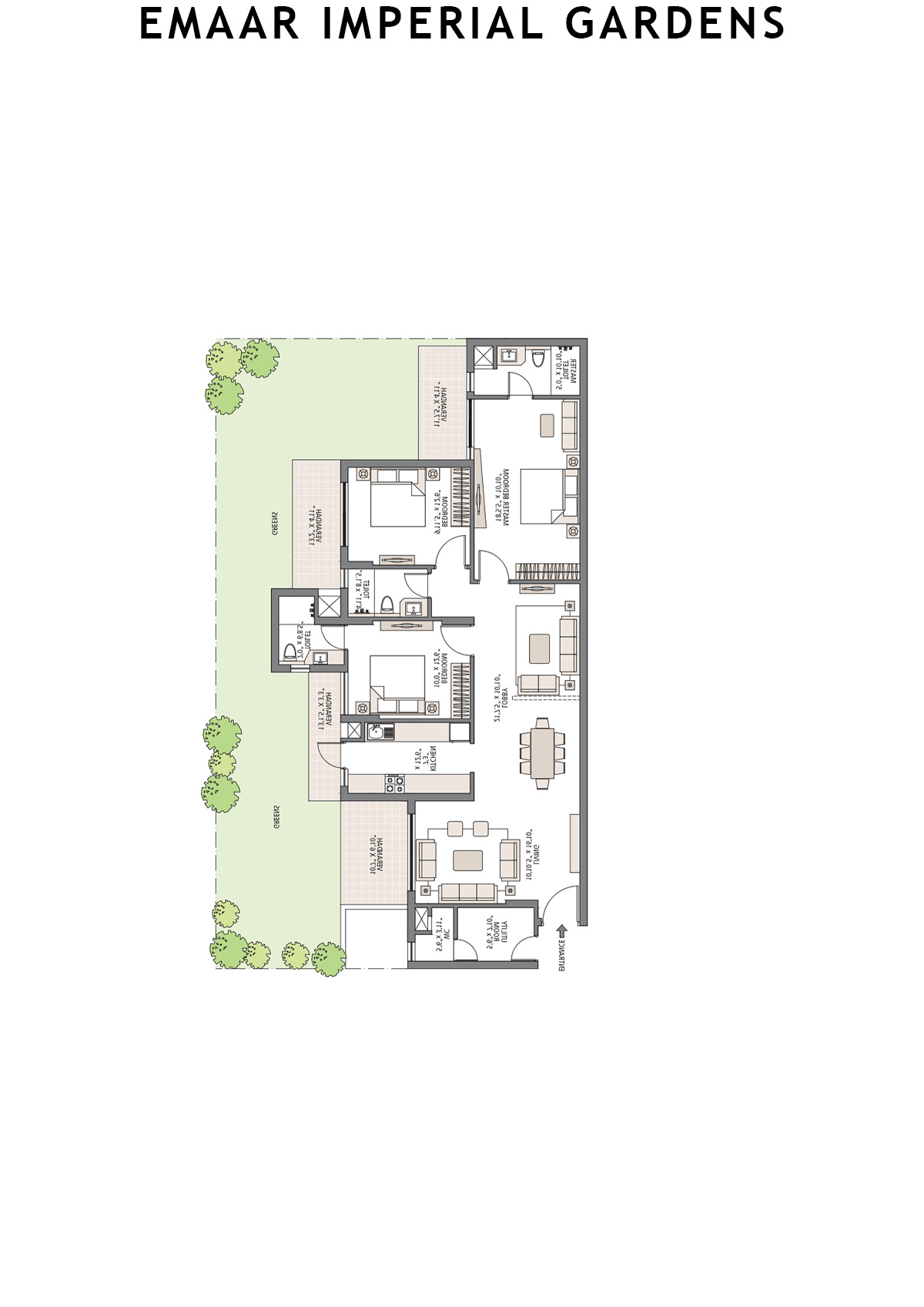 Emaar Imperial Gardens Tower 1 Unit 3 Floor Plan