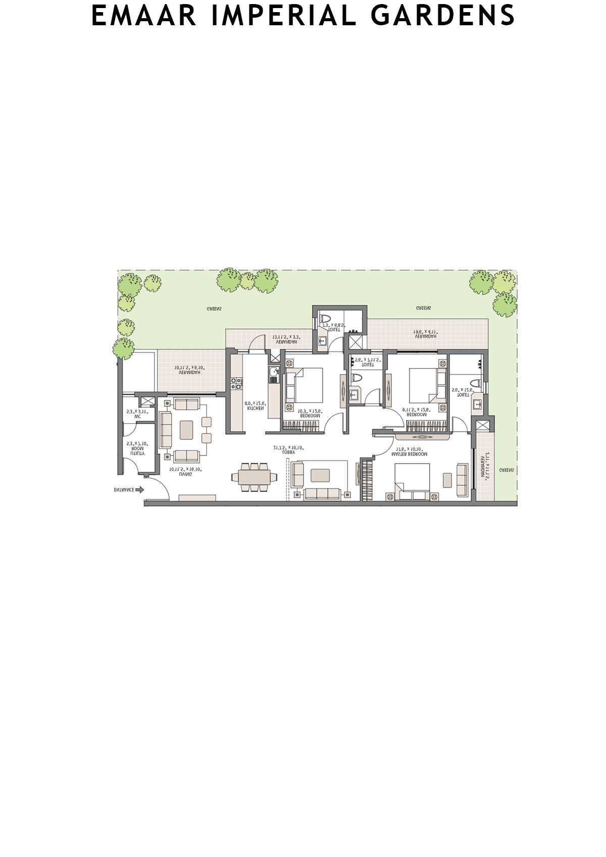 Emaar Imperial Gardens Tower 5 Unit 1 Floor Plan