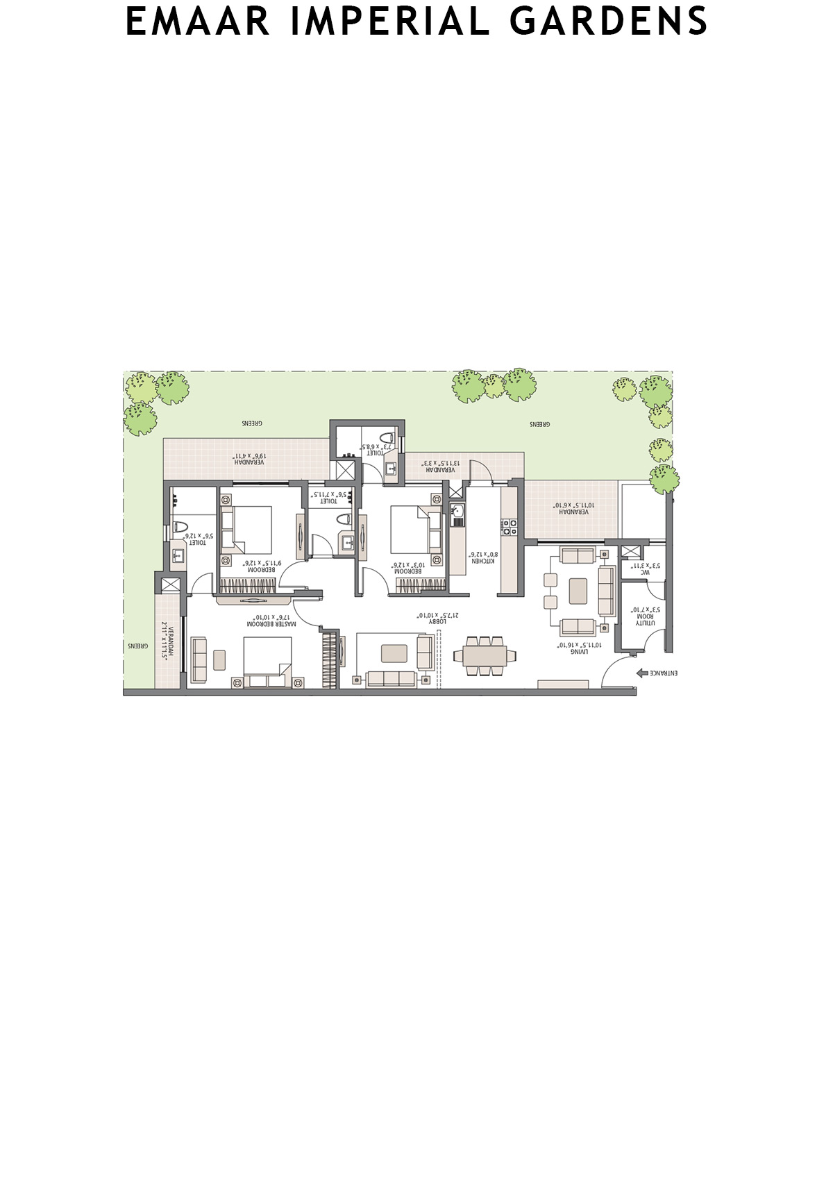 Emaar Imperial Gardens Tower 8 Unit 2 Floor Plan
