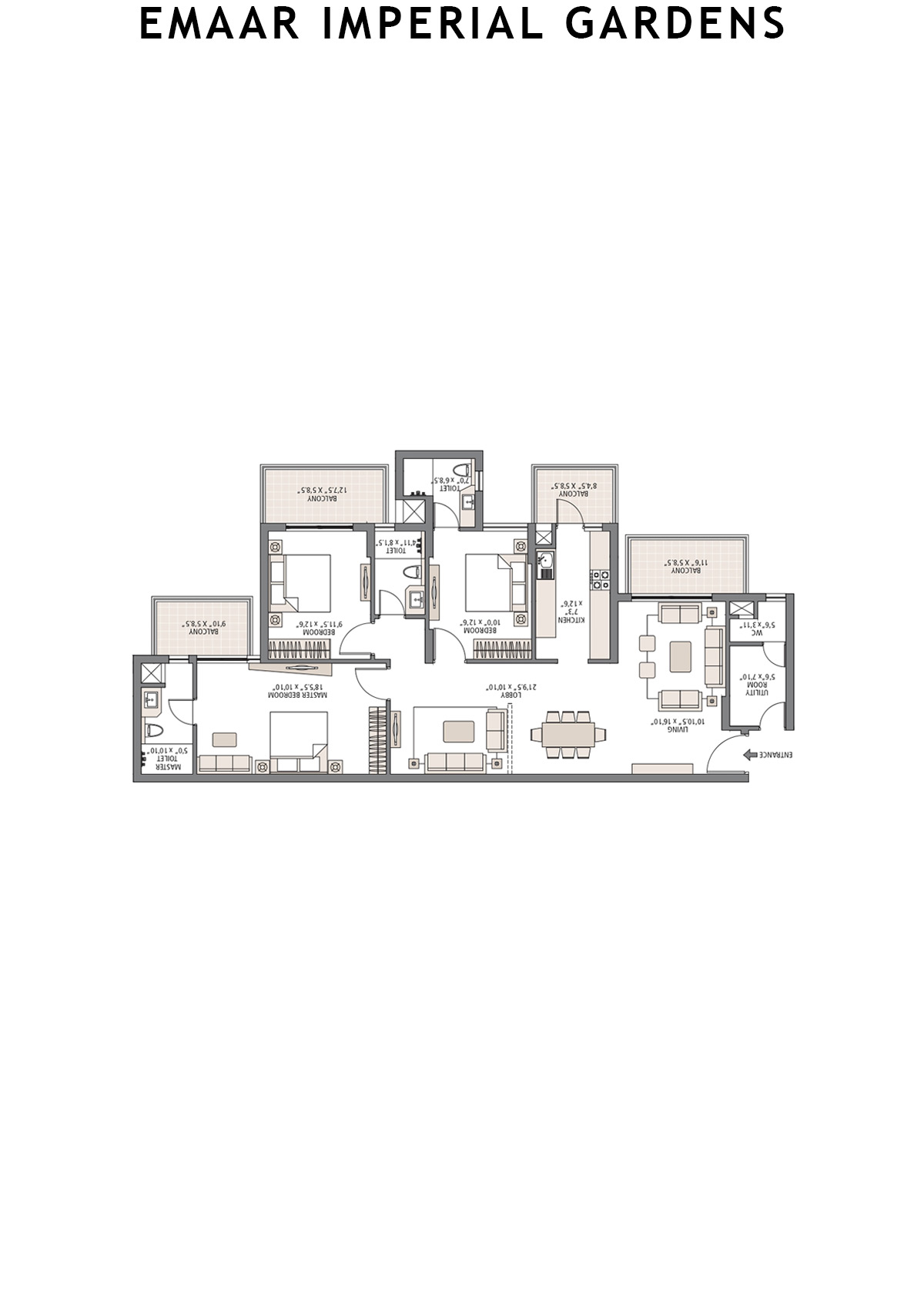 Emaar Imperial Gardens Tower 8 Unit 2 Floor Plan