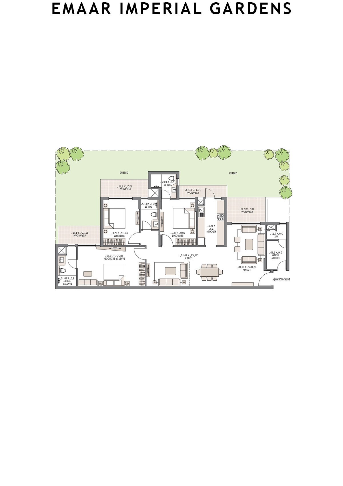 Emaar Imperial Gardens Tower 9 Unit 4 Floor Plan