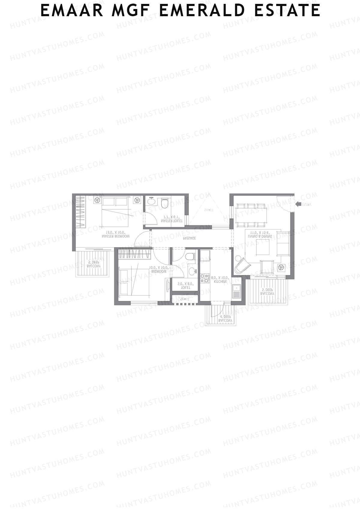 Emaar MGF Emerald Estate Tower B Unit 5 Floor Plan