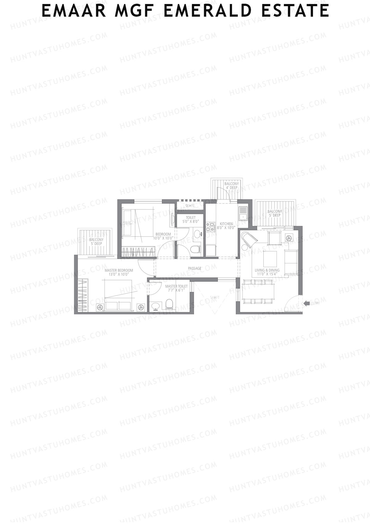 Emaar MGF Emerald Estate Tower B Unit 6 Floor Plan