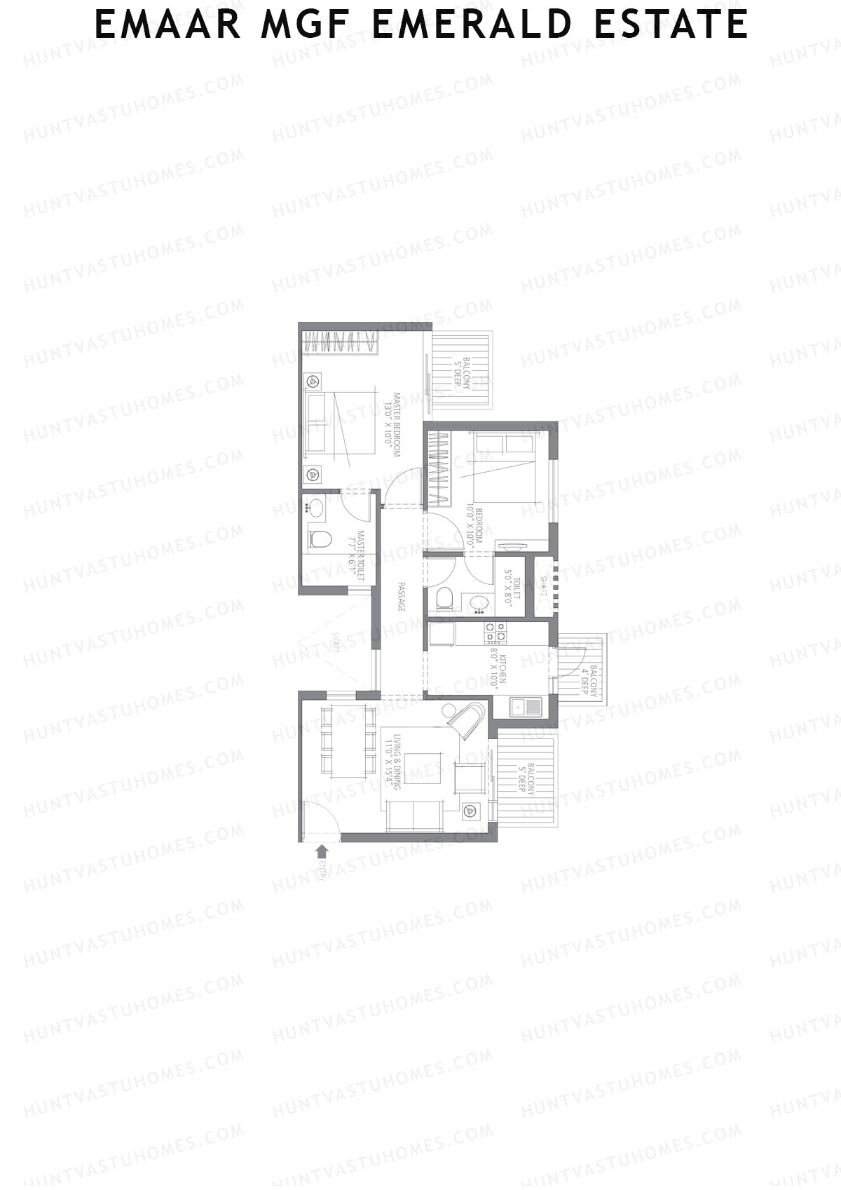Emaar MGF Emerald Estate Tower D Unit 6 Floor Plan