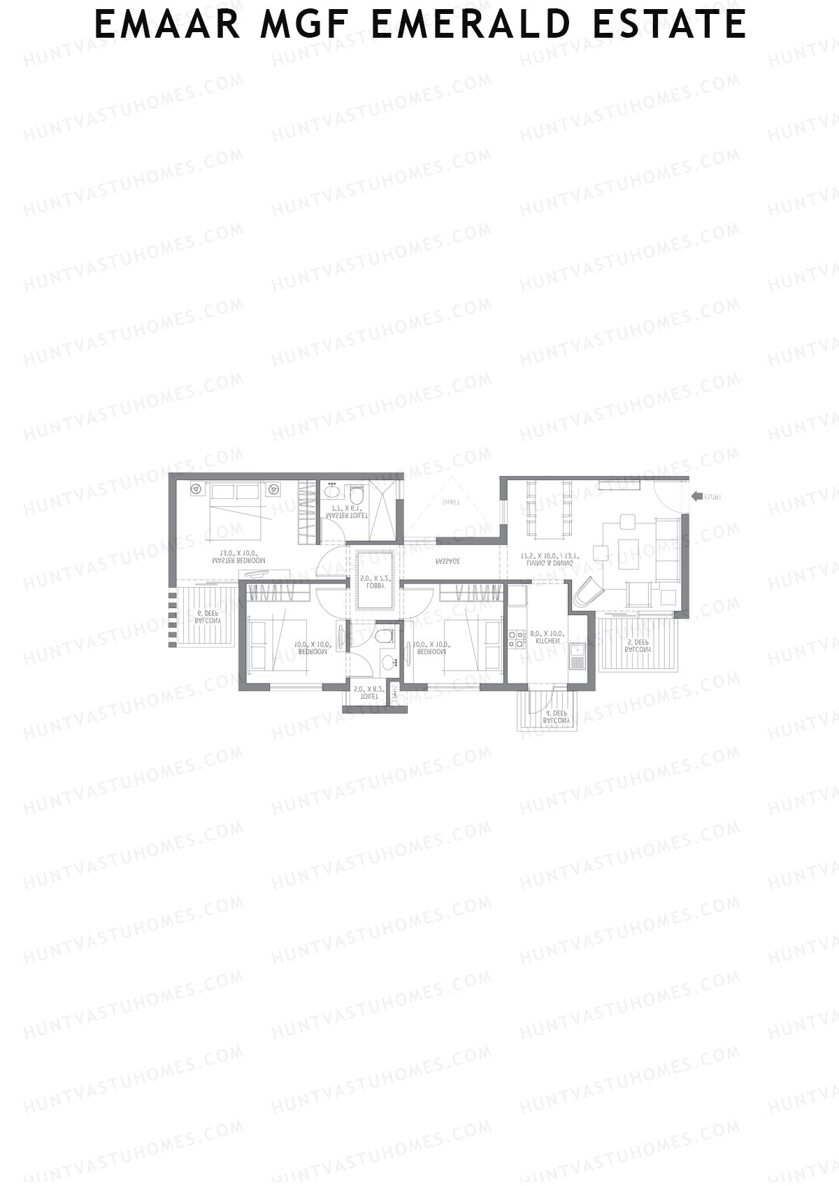 Emaar MGF Emerald Estate Tower H Unit 5 Floor Plan