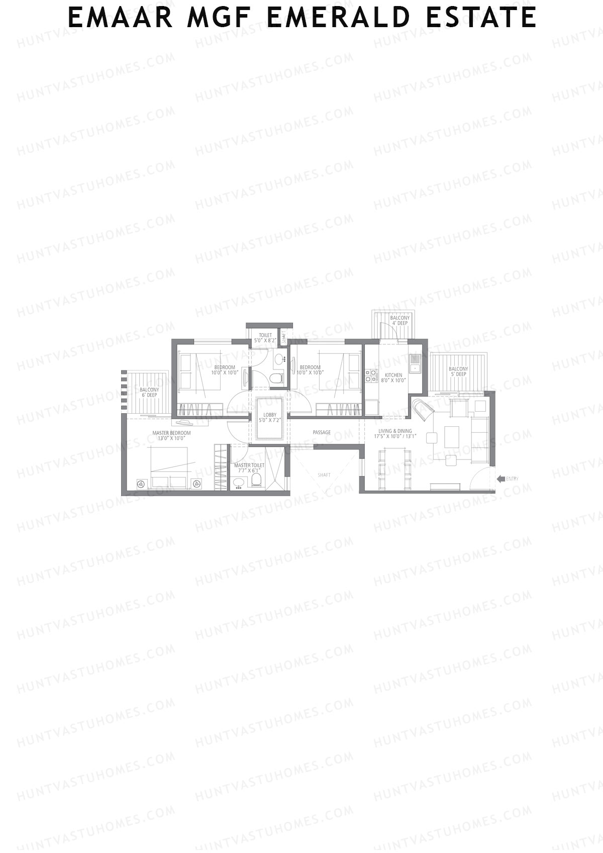 Emaar MGF Emerald Estate Tower H Unit 6 Floor Plan