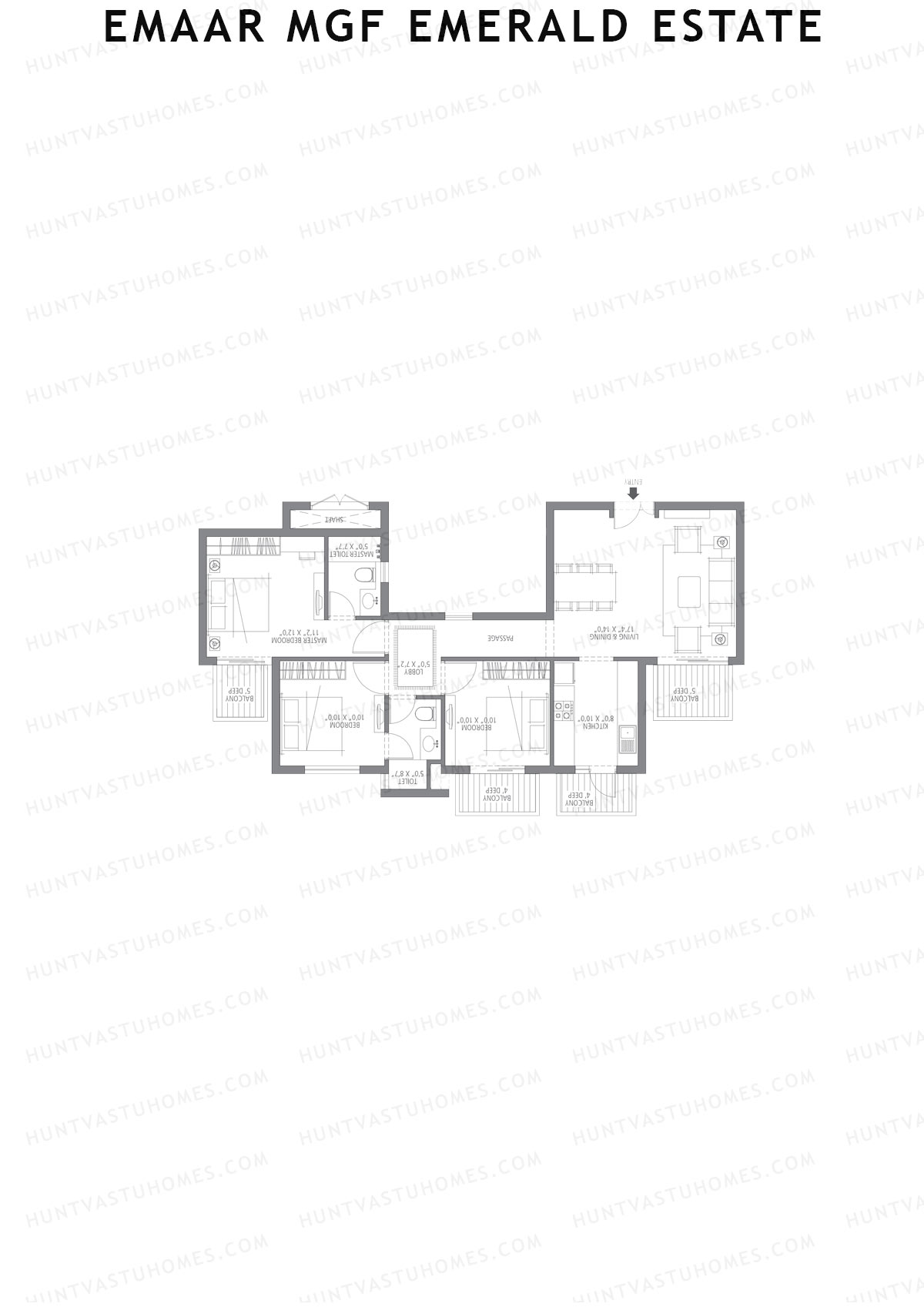 Emaar MGF Emerald Estate Tower J Unit 4 Floor Plan