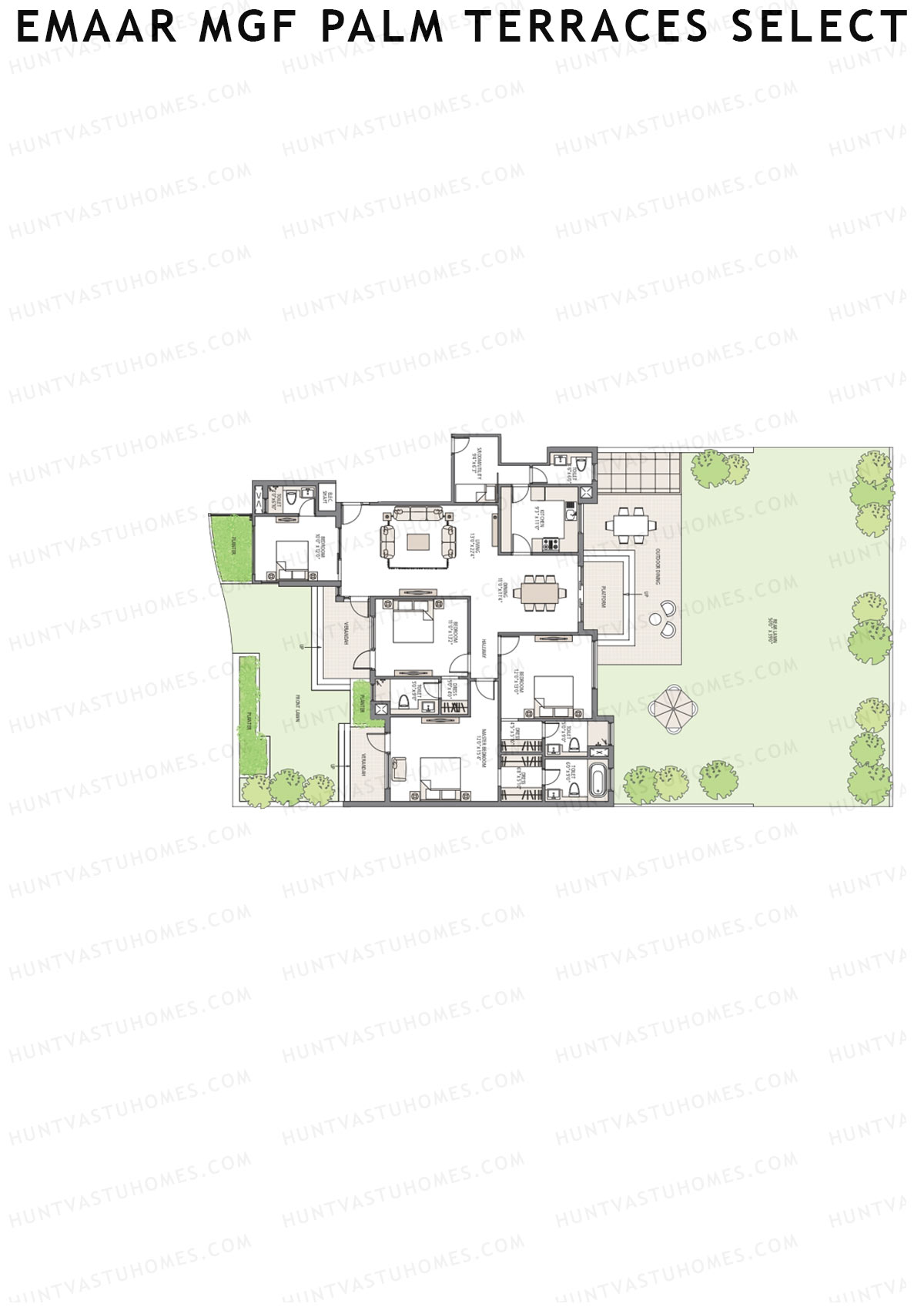 Emaar MGF Palm Terraces Select Tower 5 Unit 2 Floor Plan