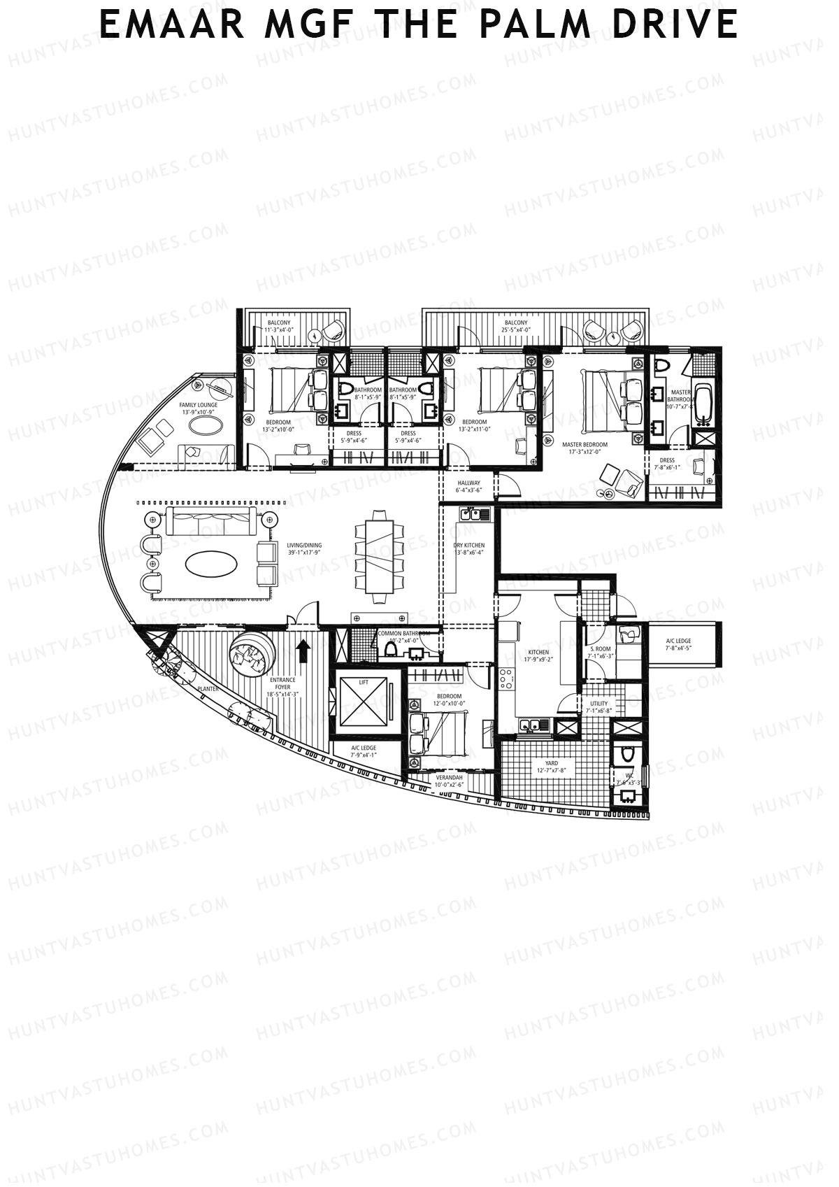 Emaar MGF The Palm Drive Tower A Unit 1 Floor Plan
