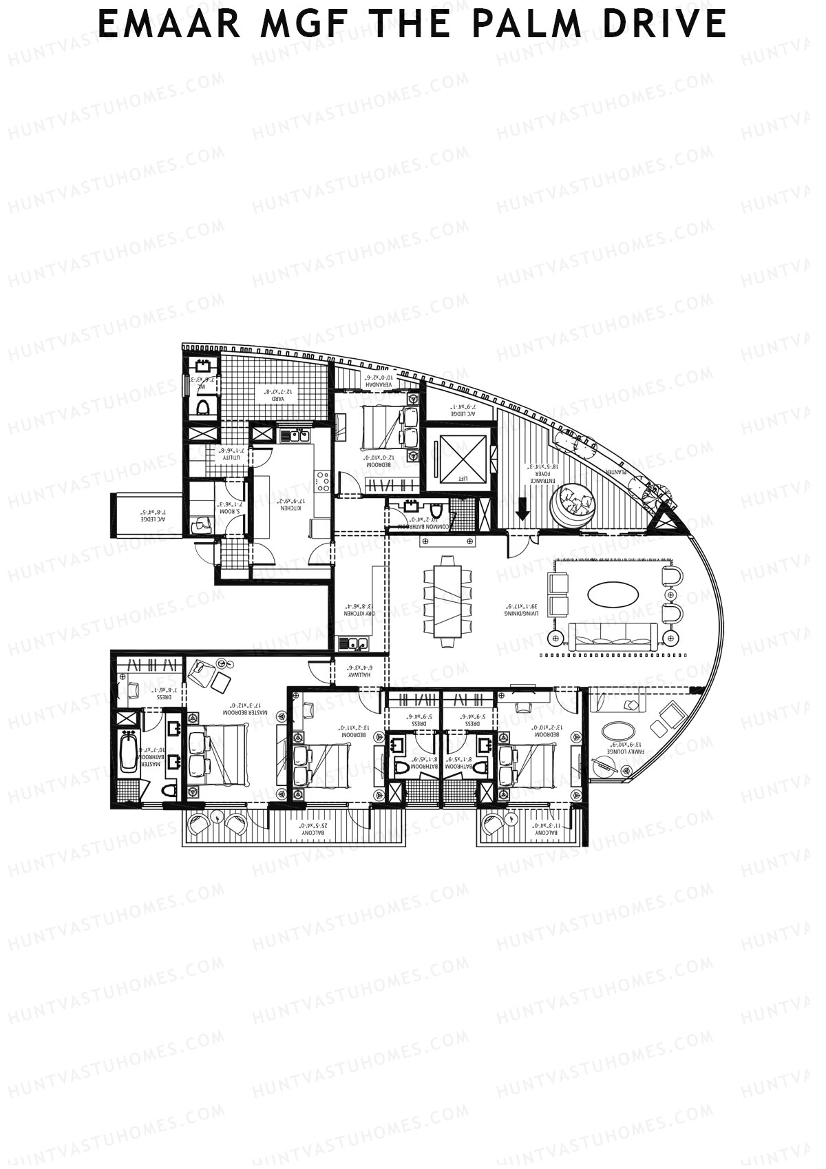 Emaar MGF The Palm Drive Tower A Unit 2 Floor Plan