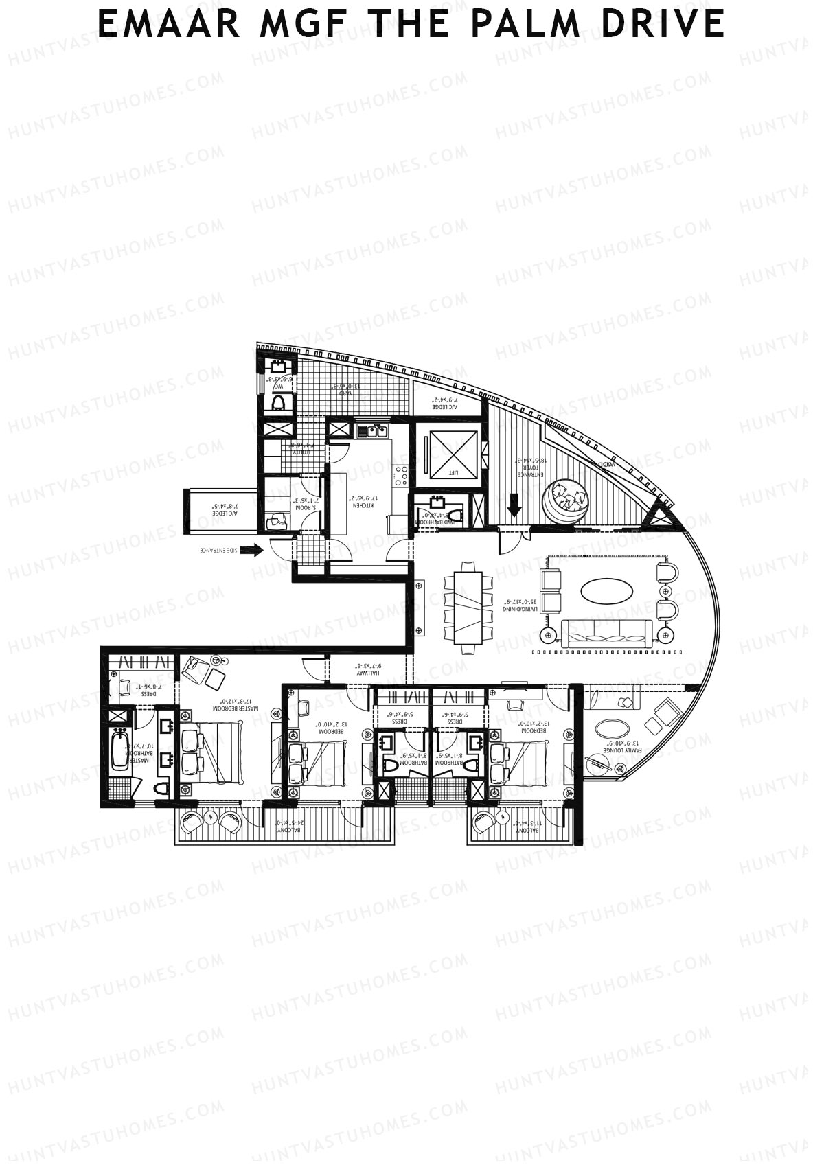 Emaar MGF The Palm Drive Tower B Unit 2 Floor Plan