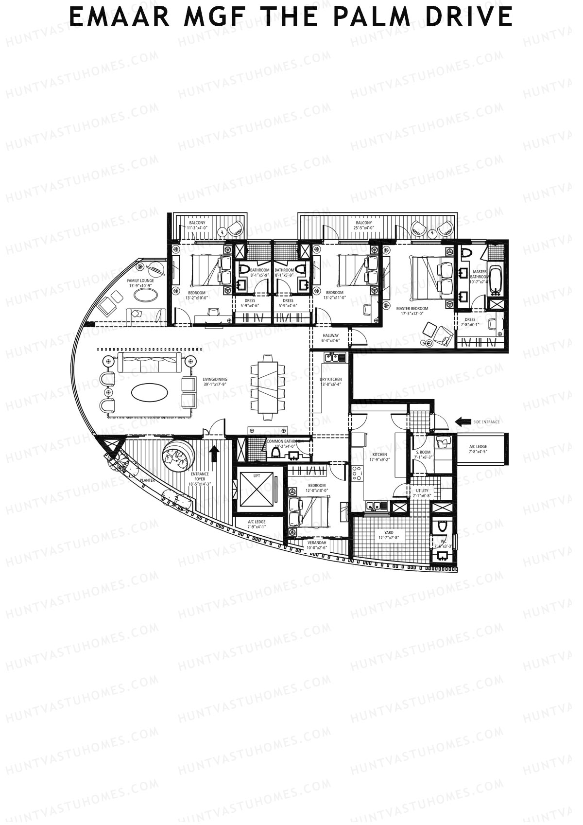 Emaar MGF The Palm Drive Tower D Unit 1 Floor Plan
