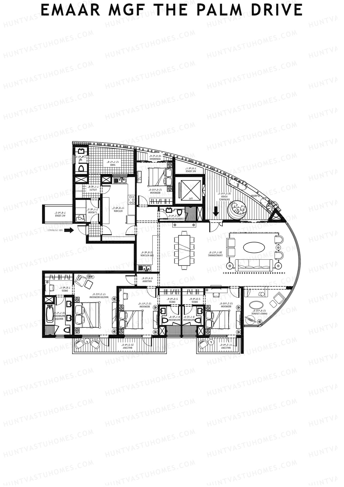 Emaar MGF The Palm Drive Tower E Unit 2 Floor Plan