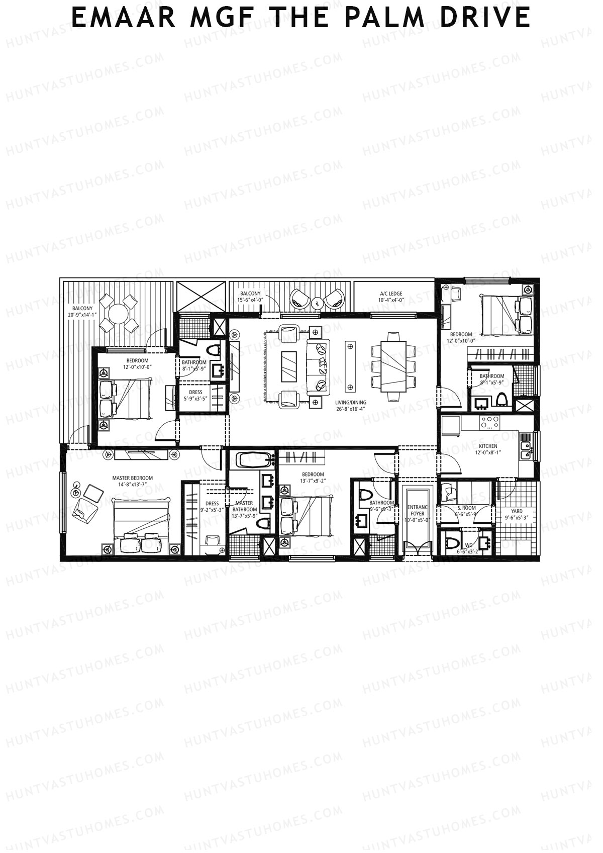 Emaar MGF The Palm Drive Tower F Unit 1 Floor Plan