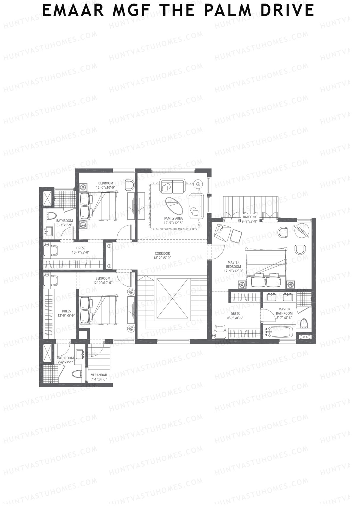 Emaar MGF The Palm Drive Tower F Unit 2 Type (Penthouse) Floor Plan
