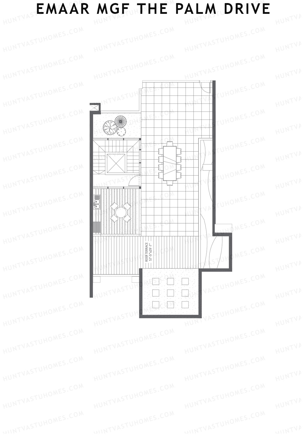 Emaar MGF The Palm Drive Tower F Unit 3 Type (Penthouse) Floor Plan