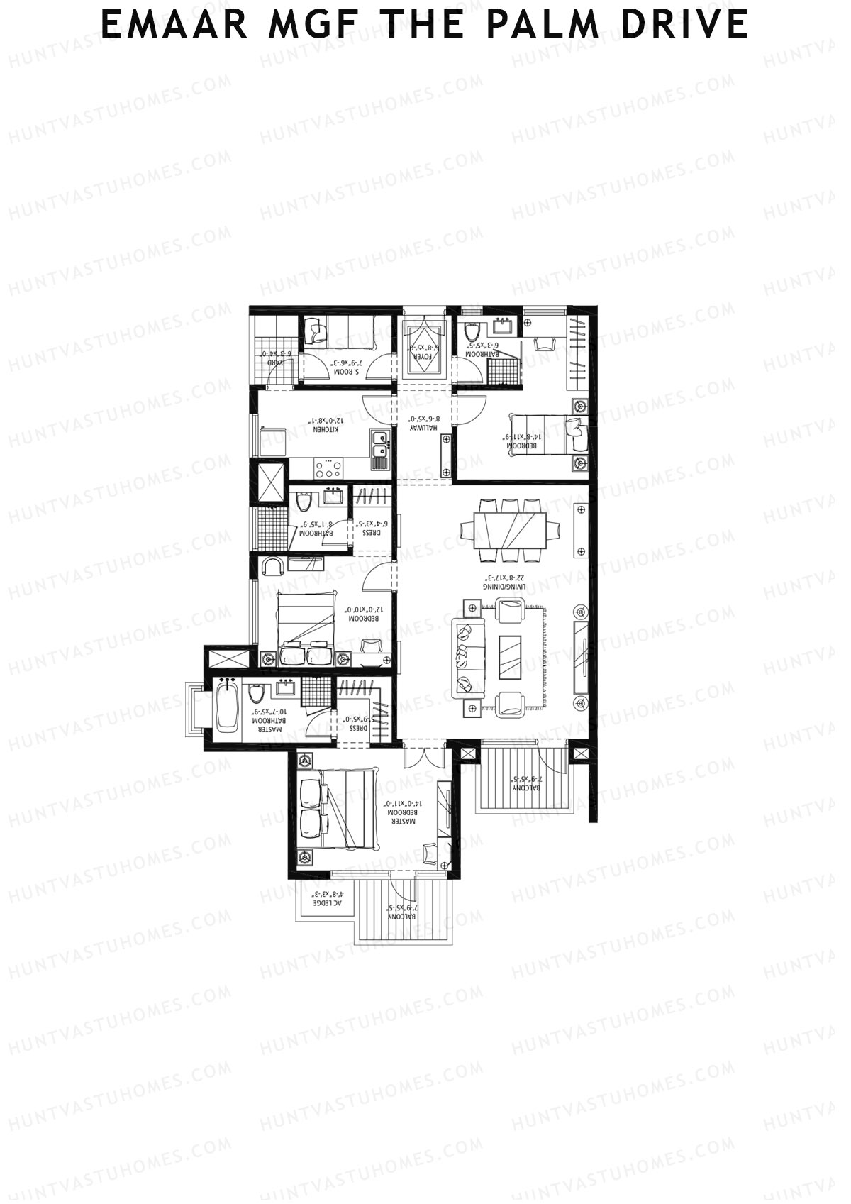 Emaar MGF The Palm Drive Tower F Unit 4 Floor Plan