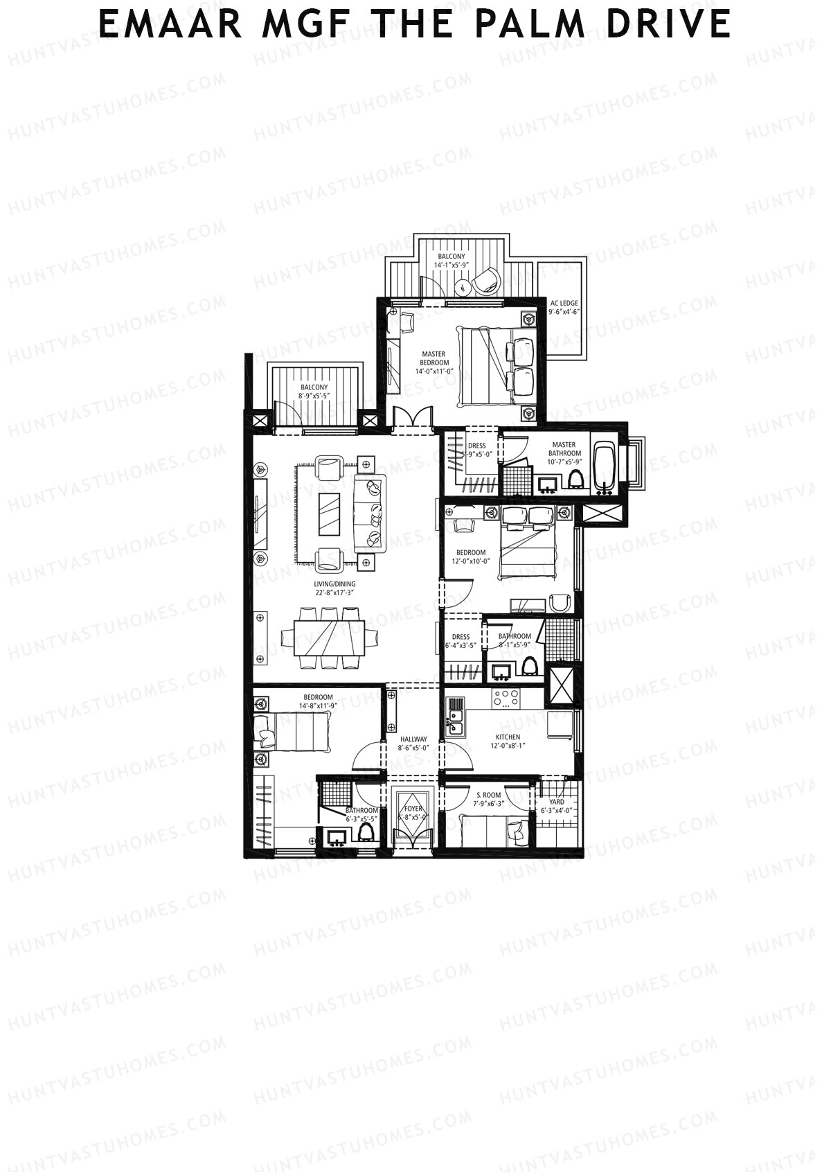 Emaar MGF The Palm Drive Tower G Unit 2 Floor Plan